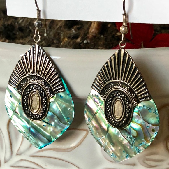Jewelry - Paua Shell Drop Earrings